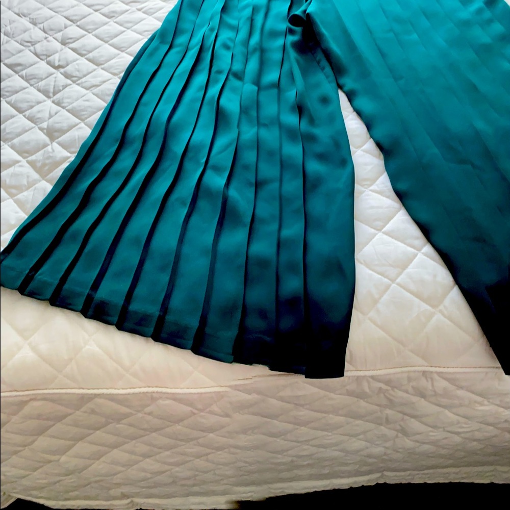 Wide leg pleated palazzo pants